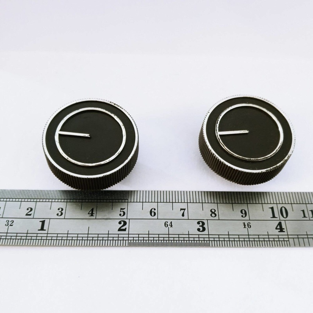 Vintage Brown & Silver Radio Knobs Ham Tube Audio Plastic / Bakelite #7